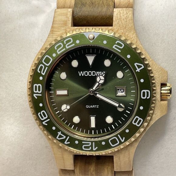 Woodme Qc01-10 Women's Brown Wood Band Analog Dial Quartz Genuine Watch Cv68 - Picture 2 of 9